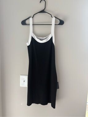 Lulu's Black Dress with White Straps